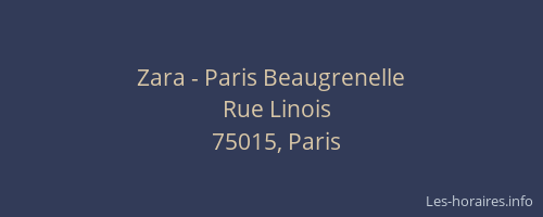 Zara - Paris Beaugrenelle