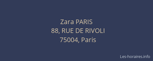 Zara PARIS
