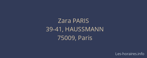 Zara PARIS