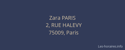 Zara PARIS