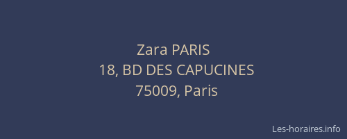 Zara PARIS