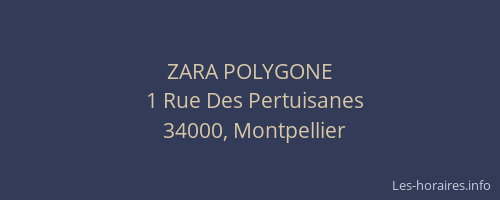 ZARA POLYGONE