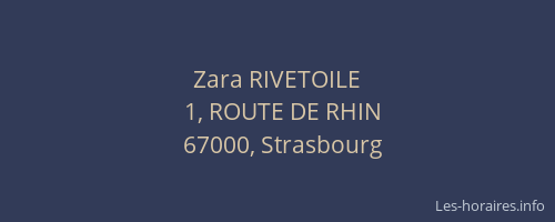 Zara RIVETOILE