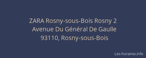 ZARA Rosny-sous-Bois Rosny 2