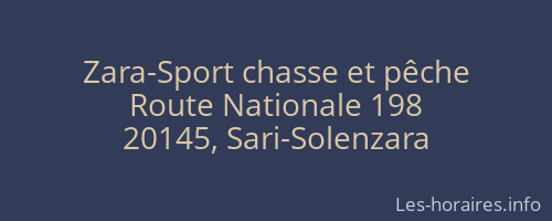 Zara-Sport chasse et p&ecirc;che