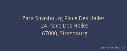 Zara Strasbourg Place Des Halles