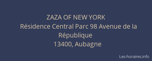 ZAZA OF NEW YORK