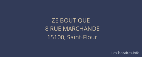 ZE BOUTIQUE