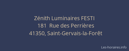 Z&eacute;nith Luminaires FESTI
