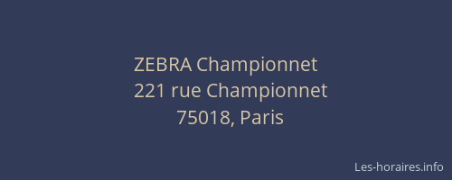 ZEBRA Championnet