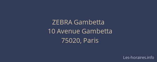 ZEBRA Gambetta