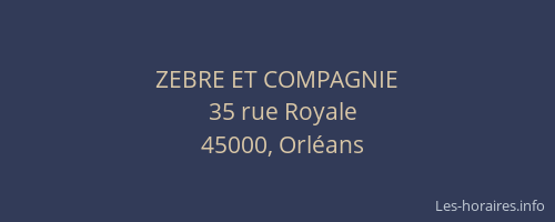 ZEBRE ET COMPAGNIE