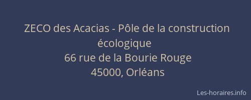 ZECO des Acacias - Pôle de la construction écologique