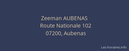 Zeeman AUBENAS