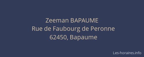 Zeeman BAPAUME