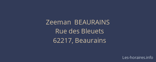 Zeeman  BEAURAINS