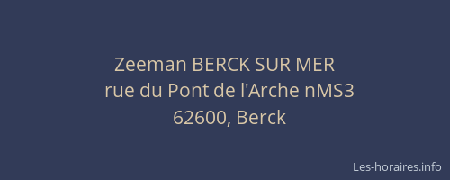 Zeeman BERCK SUR MER