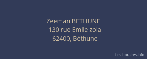 Zeeman BETHUNE