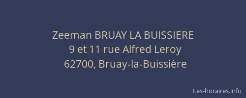 Zeeman BRUAY LA BUISSIERE