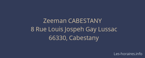 Zeeman CABESTANY