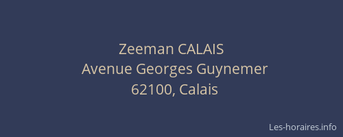 Zeeman CALAIS