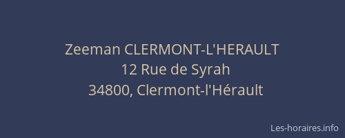 Zeeman CLERMONT-L'HERAULT