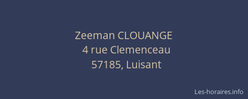 Zeeman CLOUANGE