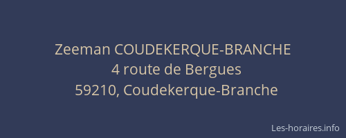 Zeeman COUDEKERQUE-BRANCHE
