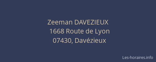 Zeeman DAVEZIEUX