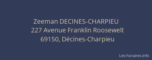 Zeeman DECINES-CHARPIEU