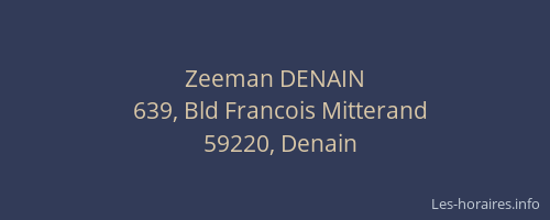 Zeeman DENAIN