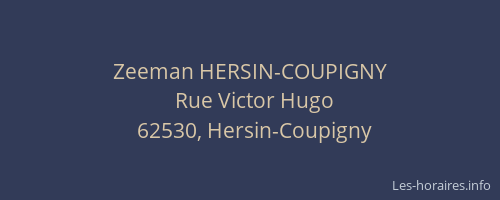 Zeeman HERSIN-COUPIGNY