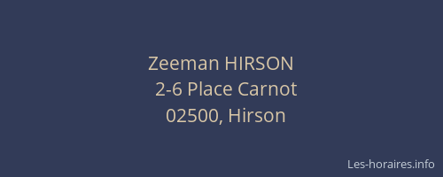 Zeeman HIRSON