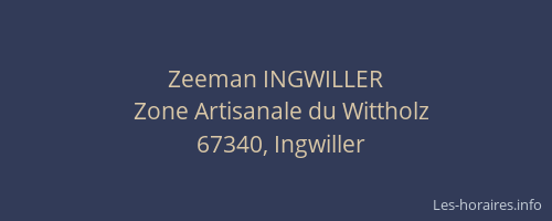 Zeeman INGWILLER