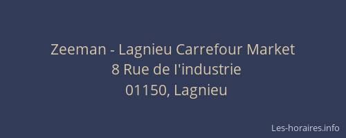 Zeeman - Lagnieu Carrefour Market