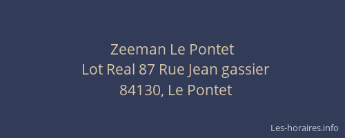 Zeeman Le Pontet