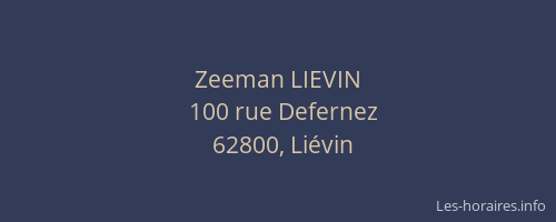 Zeeman LIEVIN