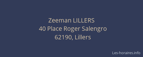 Zeeman LILLERS