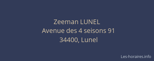 Zeeman LUNEL