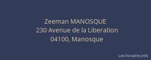 Zeeman MANOSQUE