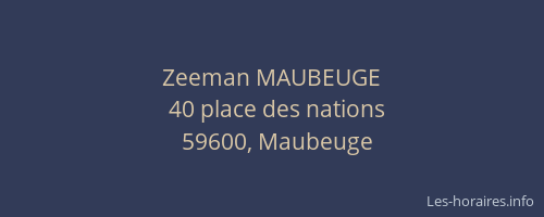 Zeeman MAUBEUGE