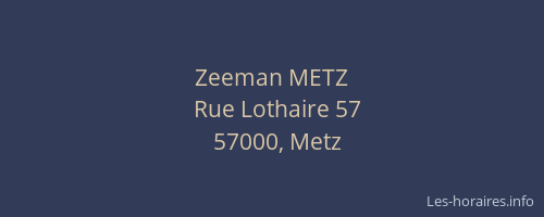 Zeeman METZ