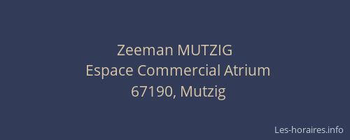 Zeeman MUTZIG