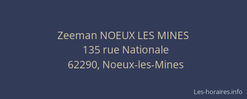 Zeeman NOEUX LES MINES