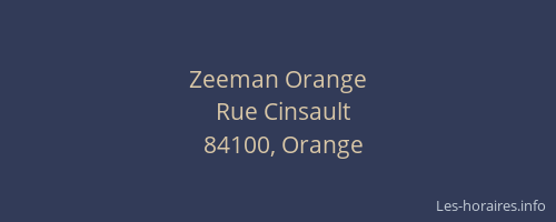 Zeeman Orange