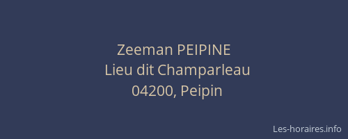 Zeeman PEIPINE