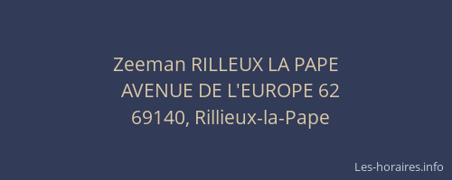Zeeman RILLEUX LA PAPE