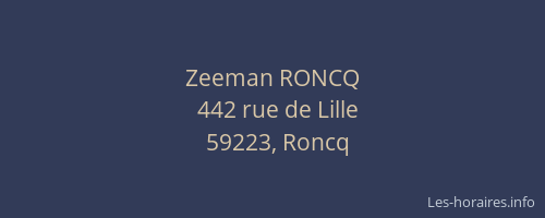 Zeeman RONCQ