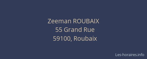 Zeeman ROUBAIX