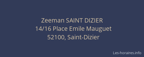 Zeeman SAINT DIZIER